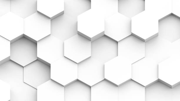 istock White hexagons geometric background, minimal honeycomb pattern wallpaper. 2179541263