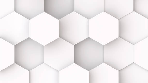 istock White hexagons geometric background, minimal honeycomb pattern wallpaper. 2179541291