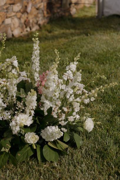 istock Floral arrangement on grassy lawn 2179545510