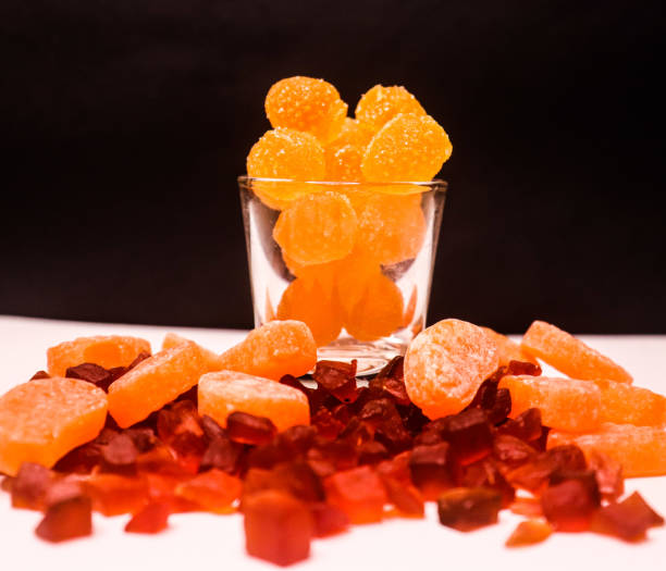istock Tasty mix candy in a black background 2179545936