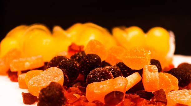 istock Multicolor Orange Candy And Jelly Closeup On The Table 2179545997