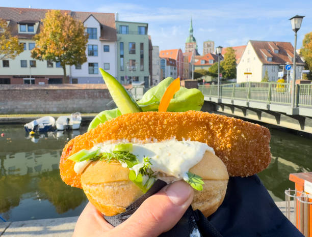 istock Delicious fried fish rolls on the Baltic Sea in Stralsund 2179555085