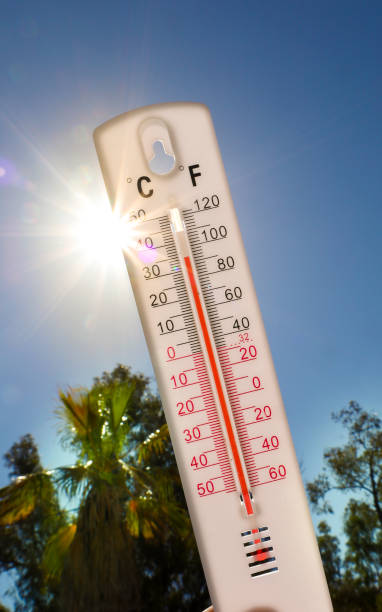 istock 35 Celsius and 95 Fahrenheit degrees on a thermometer 2179555159