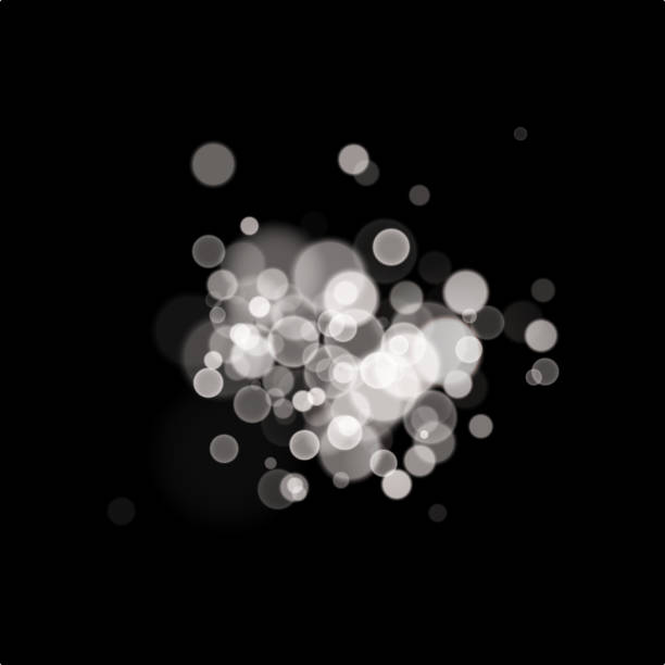 istock White Christmas bokeh, glowing light, confetti and spark overlay texture for your design. 2179555383