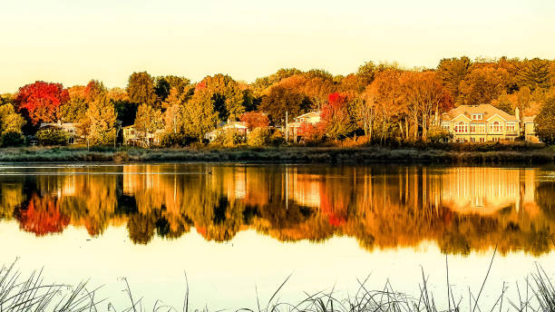 istock Fall sunrise at the pond 2179565078