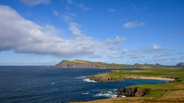 istock Rugged coastline and beach under blue sky on Dingle Peninsula, Ireland 2179569125