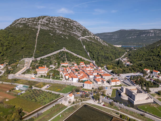 istock Ston in Croatia by drone 2179571253