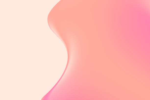 istock Abstract light pink holographic liquid organic shape, flowing colorful glowing texture background with copy space. Fluid gradient form, smooth fluids like gel, collagen, serum. Beauty backdrop banner 2179571501