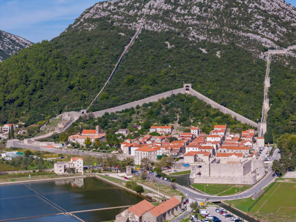 istock Ston in Croatia by drone 2179571772