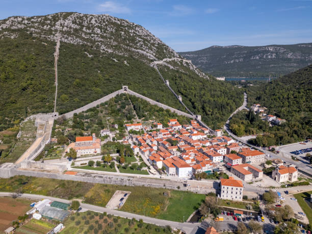 istock Ston in Croatia by drone 2179571775