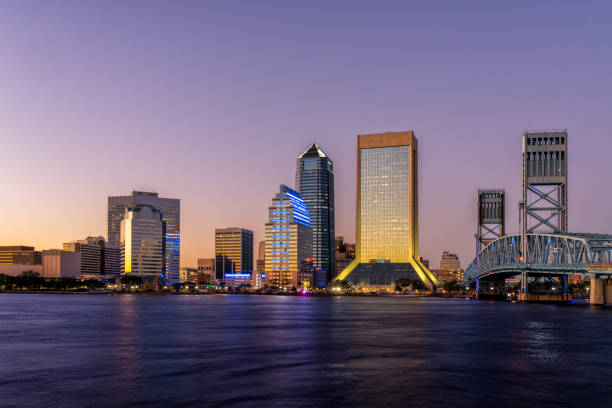 Dramatic view of the Jacksonville skyline