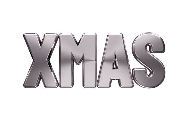 Small polystyrene balls and paper sheet with Merry Christmas and Happy New Year
