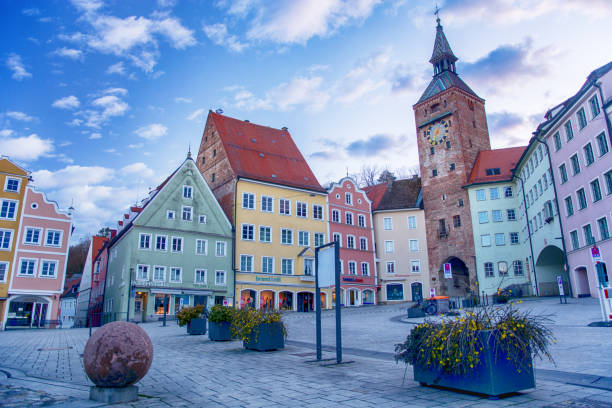 Hauptplatz is the main square in Landsberg am Lech, southwest Bavaria, Germany