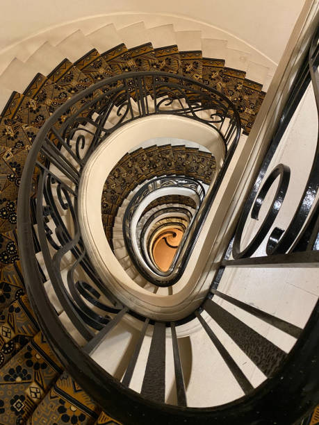 istock Stairs in typical Parisian building 2179583656