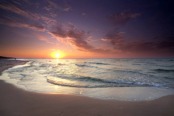 A beautiful sunset at the baltic sea in germany