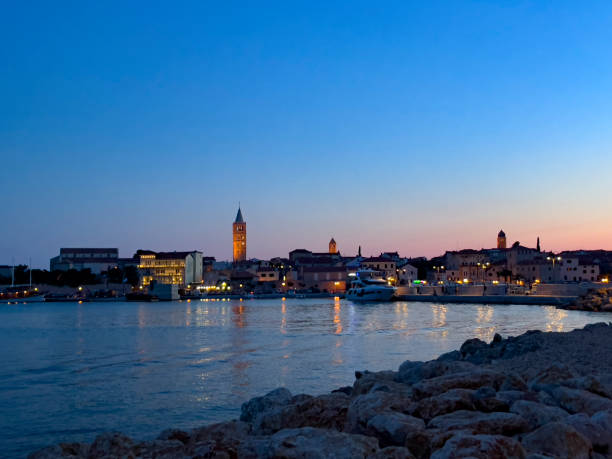 istock Evening in the town. Adriatic sea 2179588039