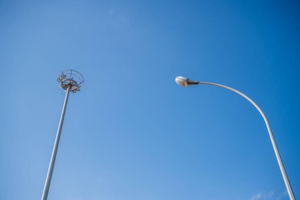 istock Jigh mast lighting on the blue sky 2179591775