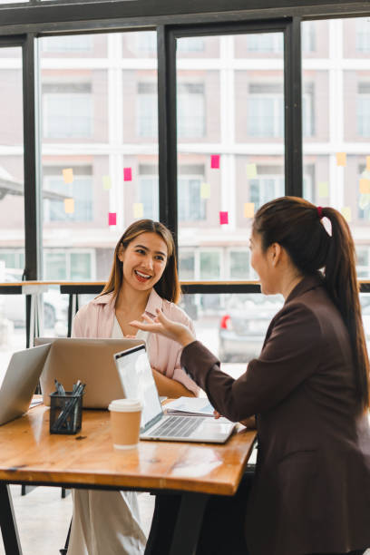 istock Engaged women discussing ideas in modern office setting, showcasing collaboration and creativity. Their expressions reflect enthusiasm and teamwork 2179592067