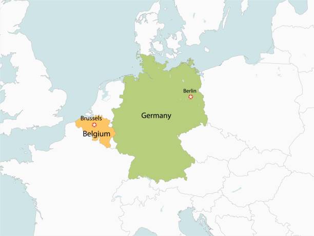Outline Of The Map Of Germany Belgium Stock Download Outline Of The Map Of Germany Belgium 