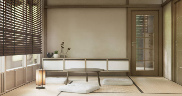 istock Japanese traditional style with decoration muji minimal. 3D rendering 2179601035