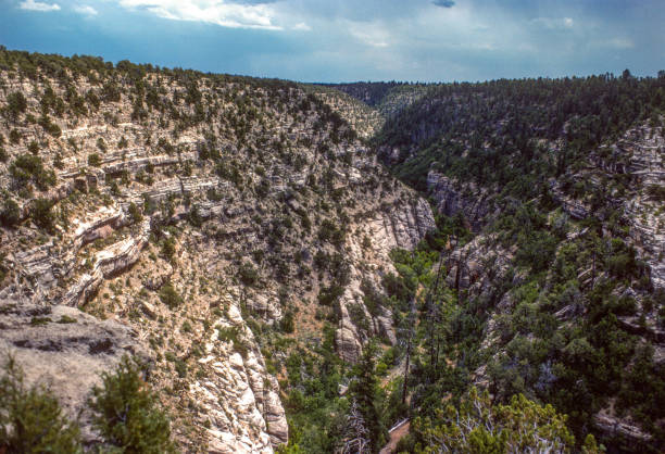 Walnut Canyon NM - Canyon View - 1978. Scanned from Kodachrome 25 slide.