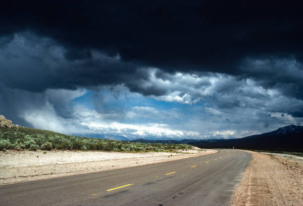 istock Nevada - US Highway 6 - Menacing Clouds Above - 1978 2179607443