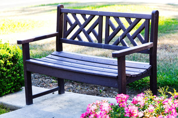 istock Bench In Park Setting Made Of Composit Plastic Wood Product 2179611381
