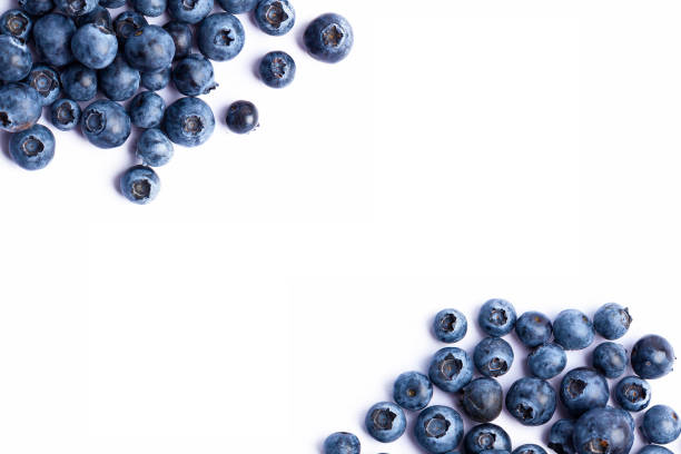 istock Fresh juicy blueberries isolated on white 2179619909