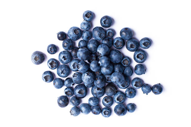 istock Fresh juicy blueberries isolated on white 2179619919