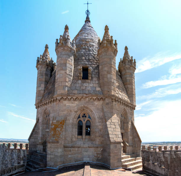 istock Rooftop view of gothic Evora cathedral 2179619977