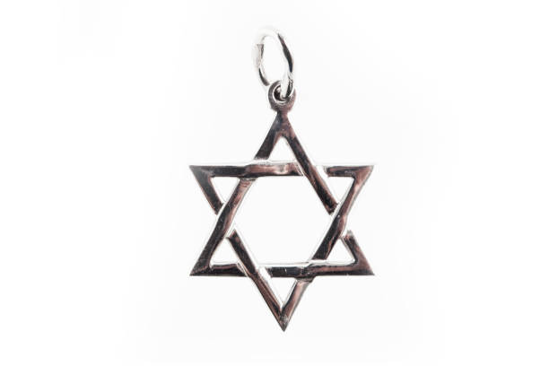 istock Silver David star isolated on the white background 2179630484