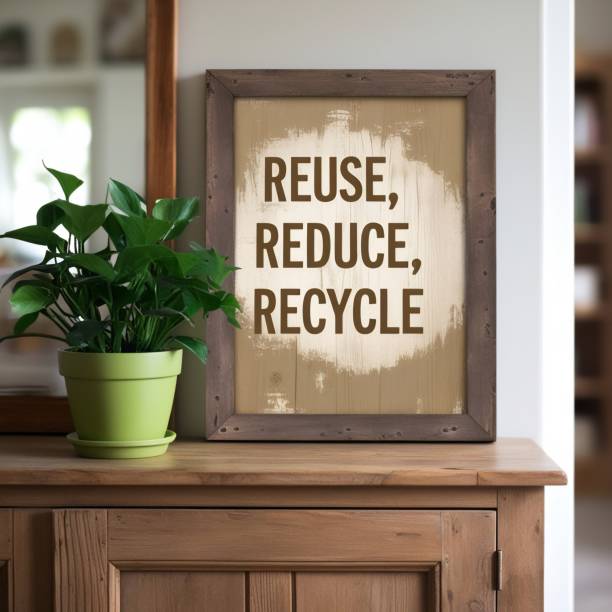 istock framed poster on the wall reuse, reduce, recycle 2179639496