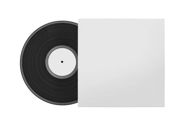 istock Vinyl record in white paper case. Vinyl envelope. Analog sound. Classic audio. Isolated on white 2179651103