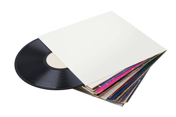 istock Vinyl record in white paper case. Vinyl envelope. Analog sound. Classic audio. Isolated on white 2179651111