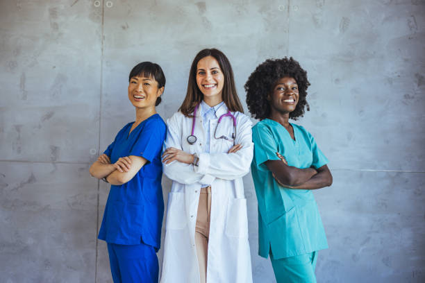 istock Confident Multicultural Female Medical Team Standing Together 2179654725