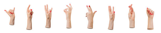 istock Funny weird quirky gestures, whimsical finger signs set isolated on white background 2179668609