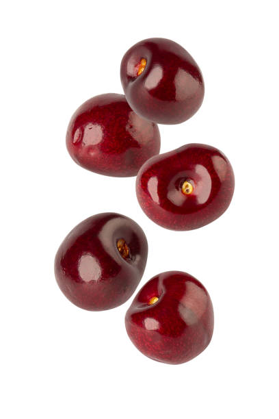 istock Falling Cherry isolated on white background with clipping path, full depth of field 2179675001