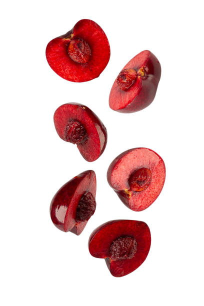 istock Falling Cherry isolated on white background with clipping path, full depth of field 2179675007