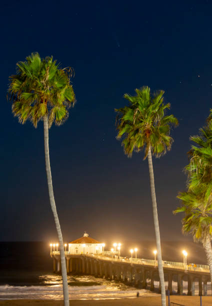 istock Manhattan Beach Pier at Sunset with Comet C/2023 A3 (Tsuchinshan-ATLAS) 2179678507