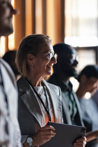 Successful Business Professionals at a Modern Corporate Conference