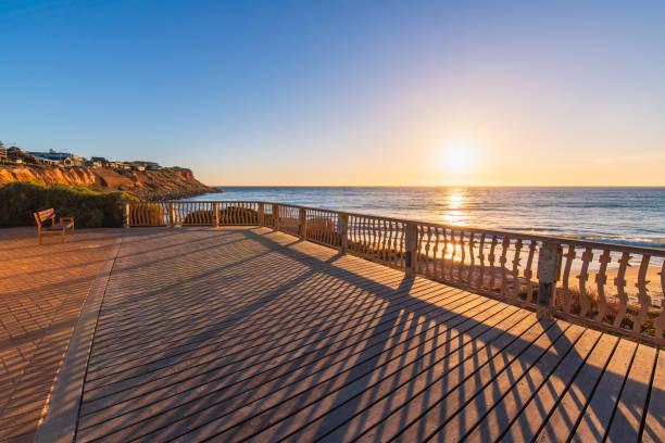 istock Christies Beach sea shore with boardwalk before the sunset 2179695106