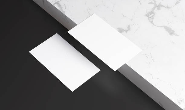 istock Blank Business Cards Mockup on Marble Background 2179700514