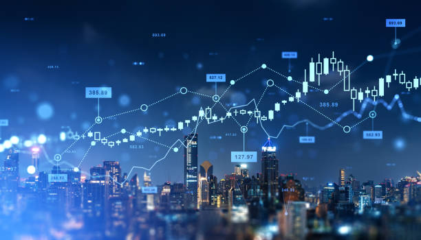 istock Bangkok skyline, forex diagrams and stock market data with lines and dynamics 2179702908