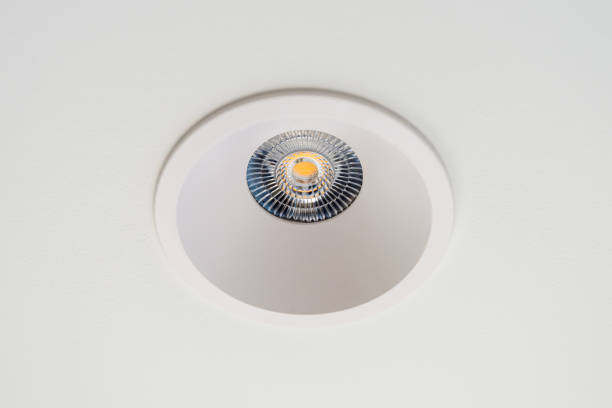istock Close-up of LED lights embedded in the ceiling 2179705267