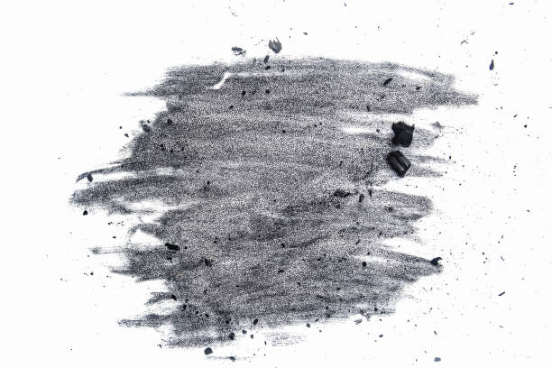 charcoal powder isolated on white background