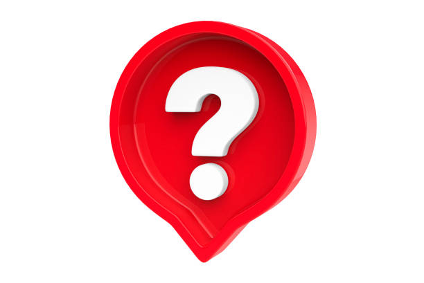 3D Illustration of Question mark symbol. question mark 3d red interrogation point asking sign punctuation mark isolated on white background