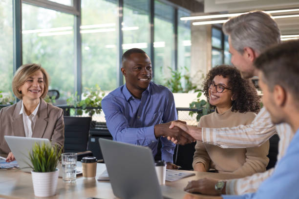 istock Businessmen shaking hands during a meeting. 2179710714