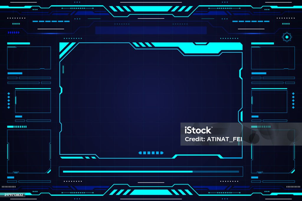 Computer Technology Frame Futuristic Tech Frame A Sleek And Modern Tech Frame With Glowing Blue ...