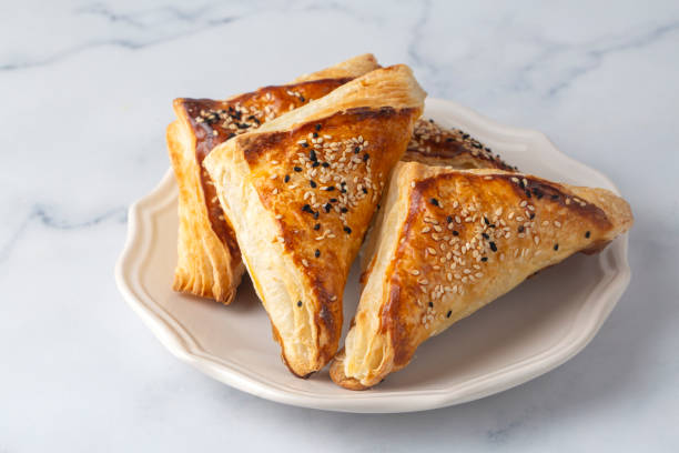 istock Cheese puff pastry in triangle shape - Turkish name; milfoy borek 2179737934
