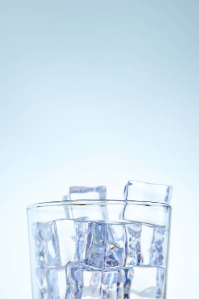 istock Glass with ice and white background 2179740166
